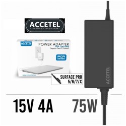 ACCETEL POWER ADAPTER A-137 65W 15V 4A CHARGER, SURFACE PRO /3 /4 /5 /6 WITH USB PORT AND POWER EXTENSION CABLE ACCETEL POWER ADAPTER A-137 65W 15V 4A CHARGER, SURFACE PRO /3 /4 /5 /6 WITH USB PORT AND POWER EXTENSION CABLE